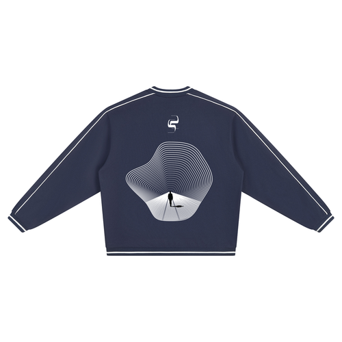 CLUB HOURS V-NECK SWEATSHIRT, NAVY